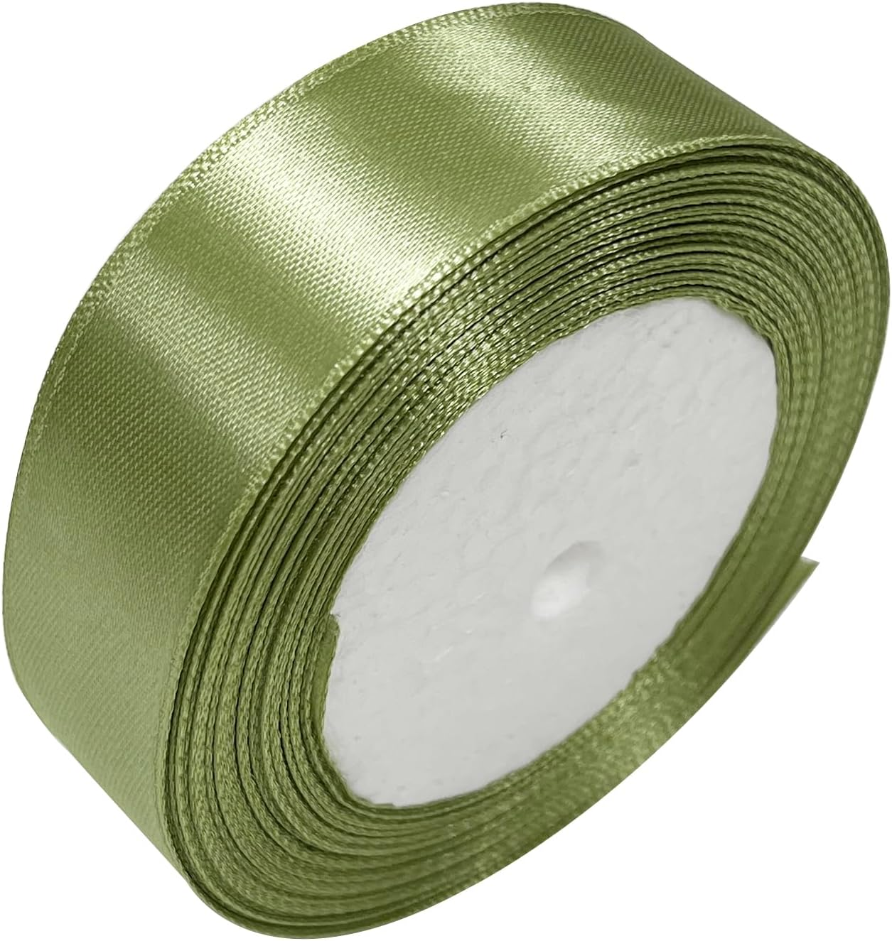 Satin Ribbon, Double Sided Polyester Gift Wrapping Ribbon for Crafting Xmas Valentine Bouquets DIY Sewing Project Cake Wedding Party Decoration (Sage Green, 25Mm&times;22M) image number 4
