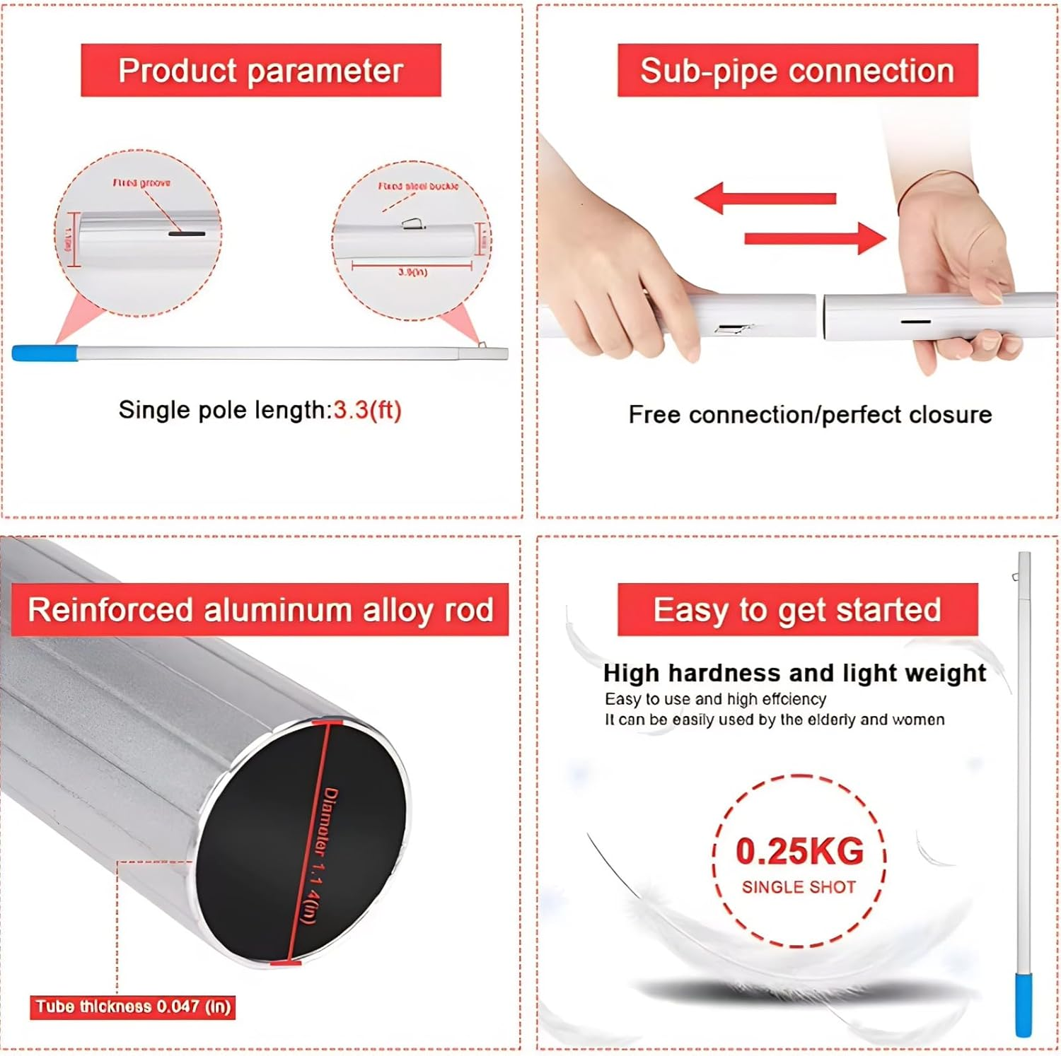 Solar Panel Cleaning Brush Water Fed Cleaning Kit Extended Pole Design for Household Use image number 4