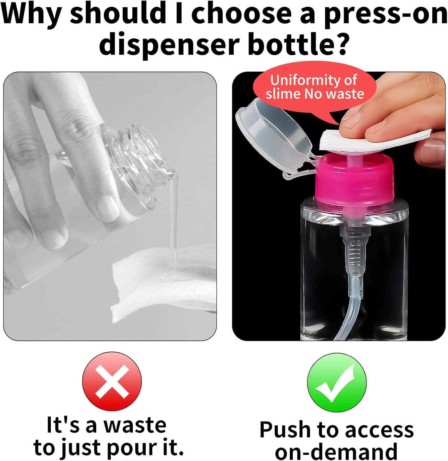 4 Pack Push down Pump Dispenser Empty Pump Bottle 180Ml Refillable Liquid Containers for Toner Makeup Remover Nail Polish Remover Travel Cosmetic Dispenser with Flip Top Lid Magenta image number 6