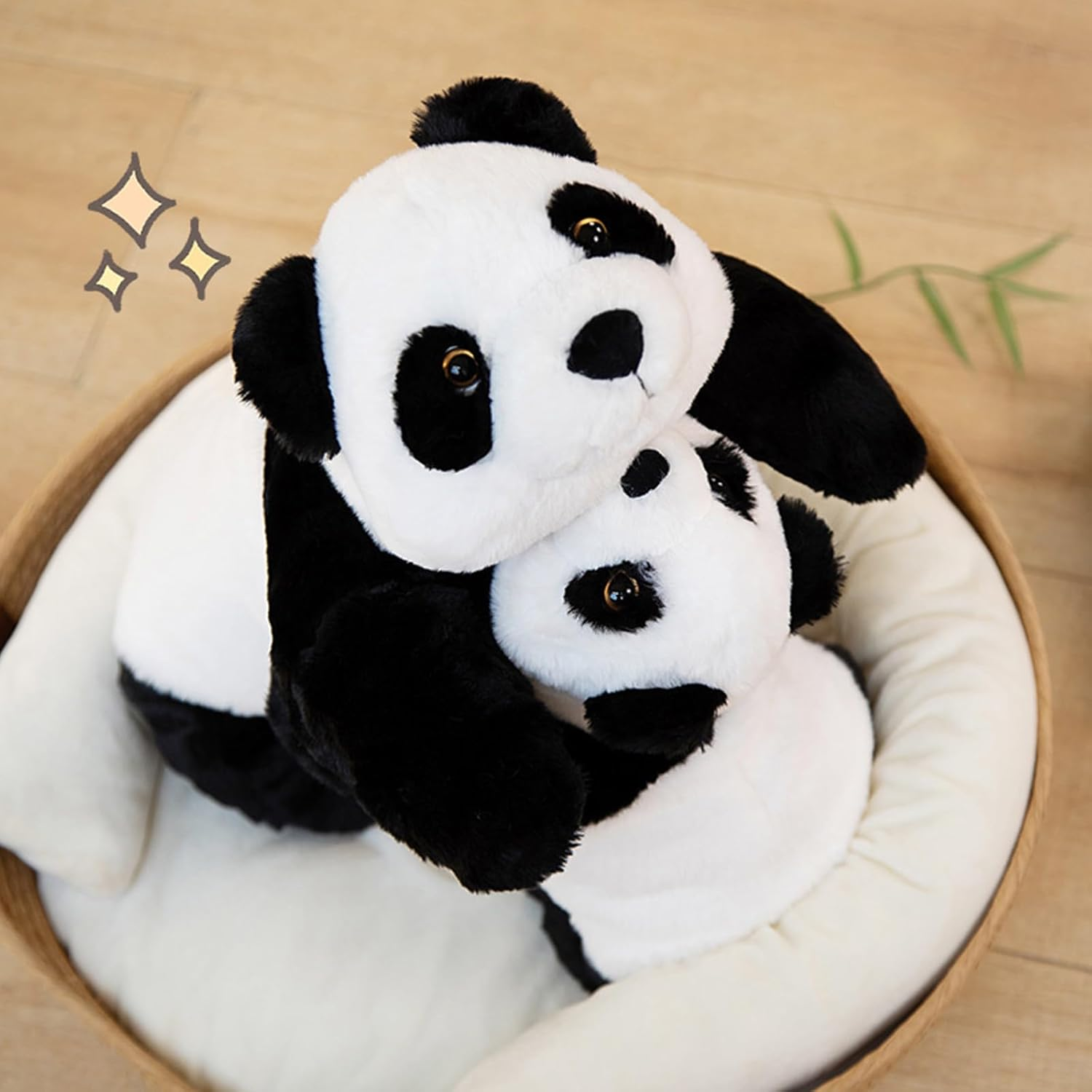 Weighted Stuffed Animals, 15.3" Weighted Panda Plush Toy Cute Panda Weighted Plush Animals Pillow Gifts for Kids Adults Birthday, Valentine'S Day image number 7