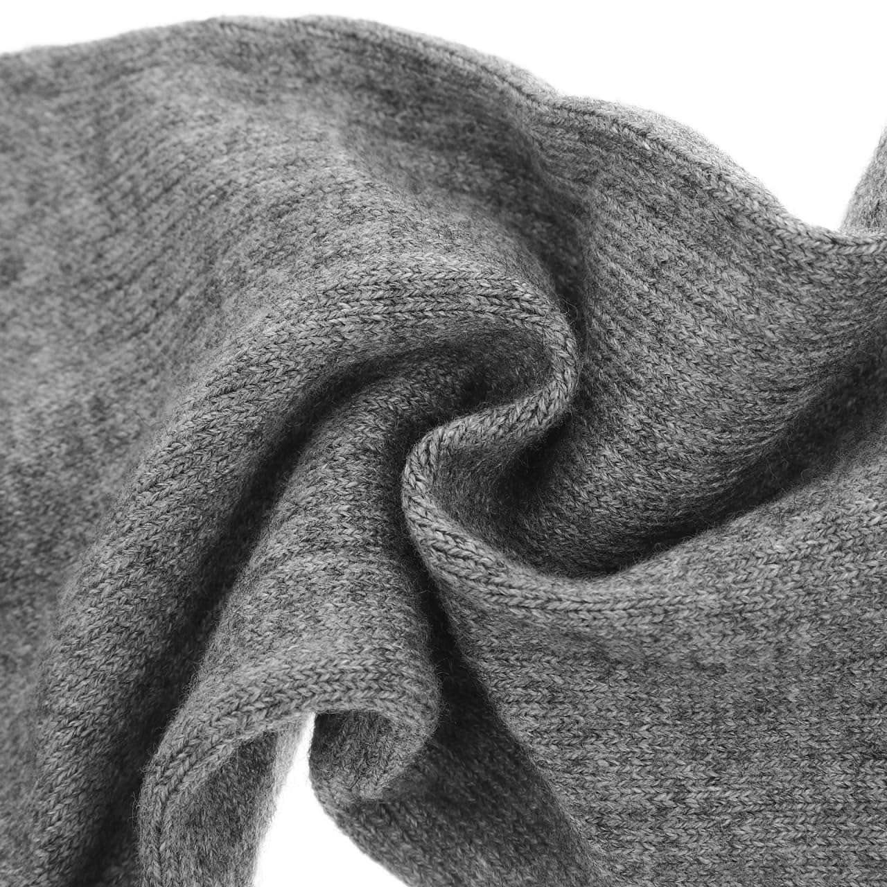 SOLUSTRE 1 Pair Cashmere Knee Braces Supports Leg Warmer Winter Warm Thermal Wool Cycling Ski Running Sports Knee Brace Pad Knee Sleeve for Men Women Grey image number 6