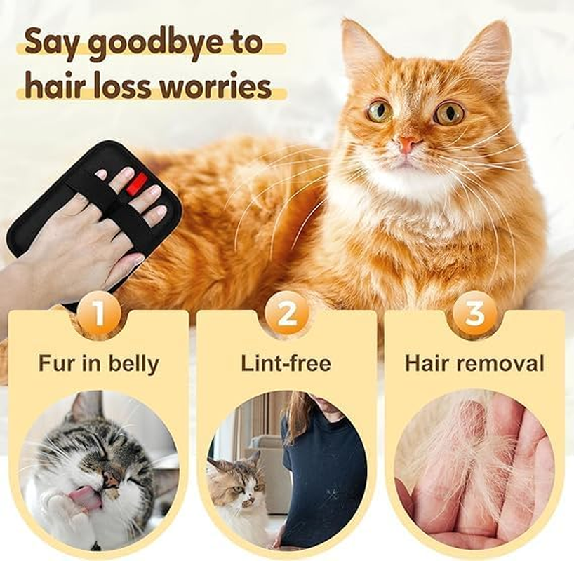 Pet Hair Remover,Electrostatic Pet Hair Remover Gloves, Reusable Electrostatic Pet Cat Dog Hair Removal Grooming Gloves Brush Tool for Couch, Furniture, Carpet, Car Seat image number 2