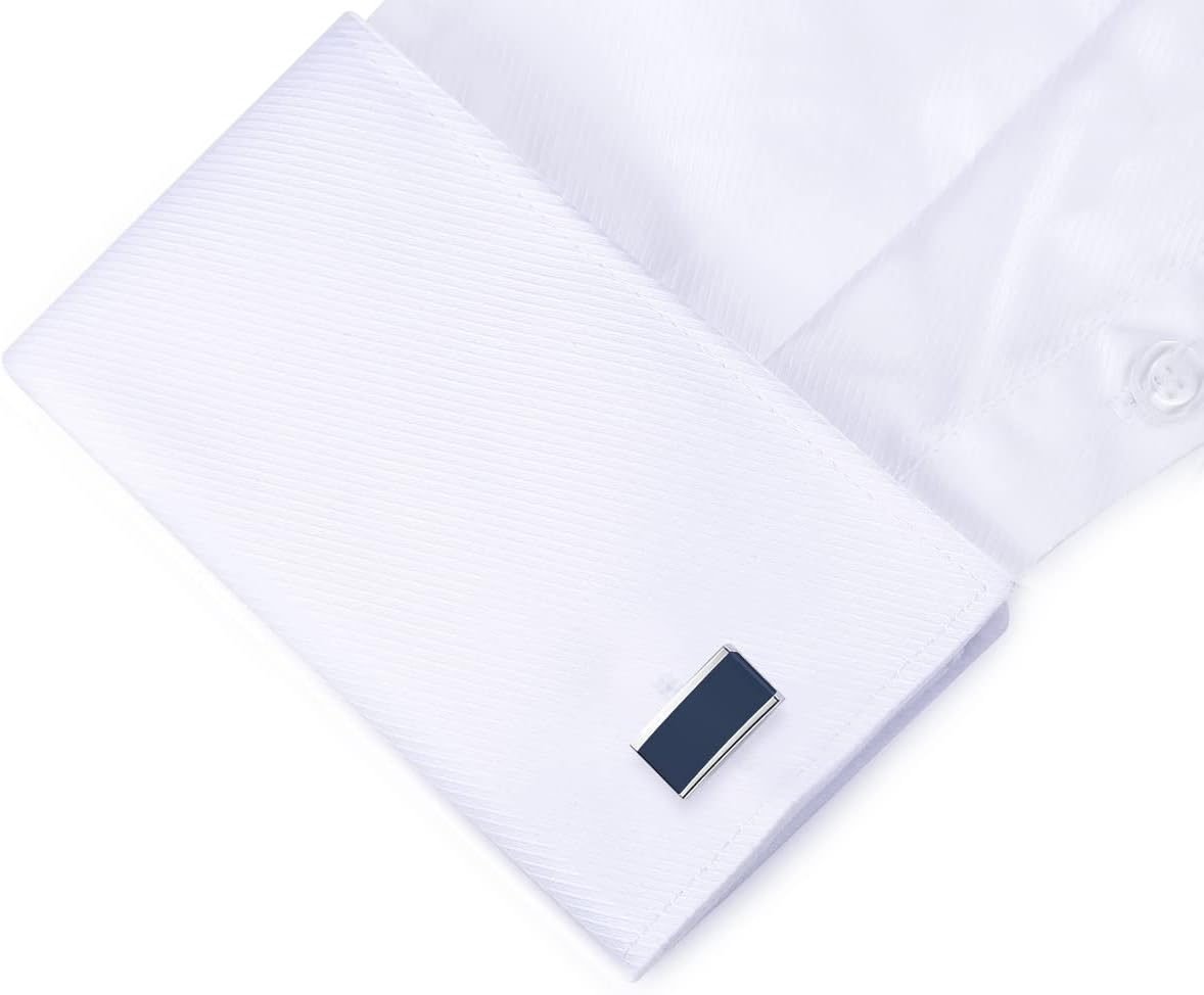 Honey Bear Cufflinks for Men - Shirt Black Rectangle Stainless Steel Business Wedding Gift image number 5