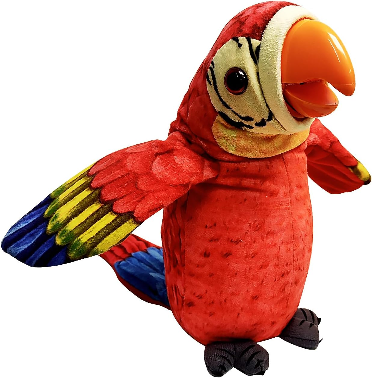 Weofferwhatyouwant Talking Parrot Stuffed Animal - Interactive Voice Repeating Plush Toy with Moving Mouth & Wings - Playtime and Family Fun for Kids and Adults image number 5