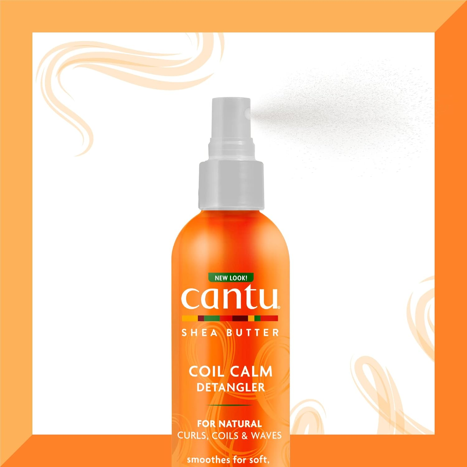 Cantu Coil Calm Detangler with Shea Butter for Natural Hair, 8 Fl Oz (Packaging May Vary)