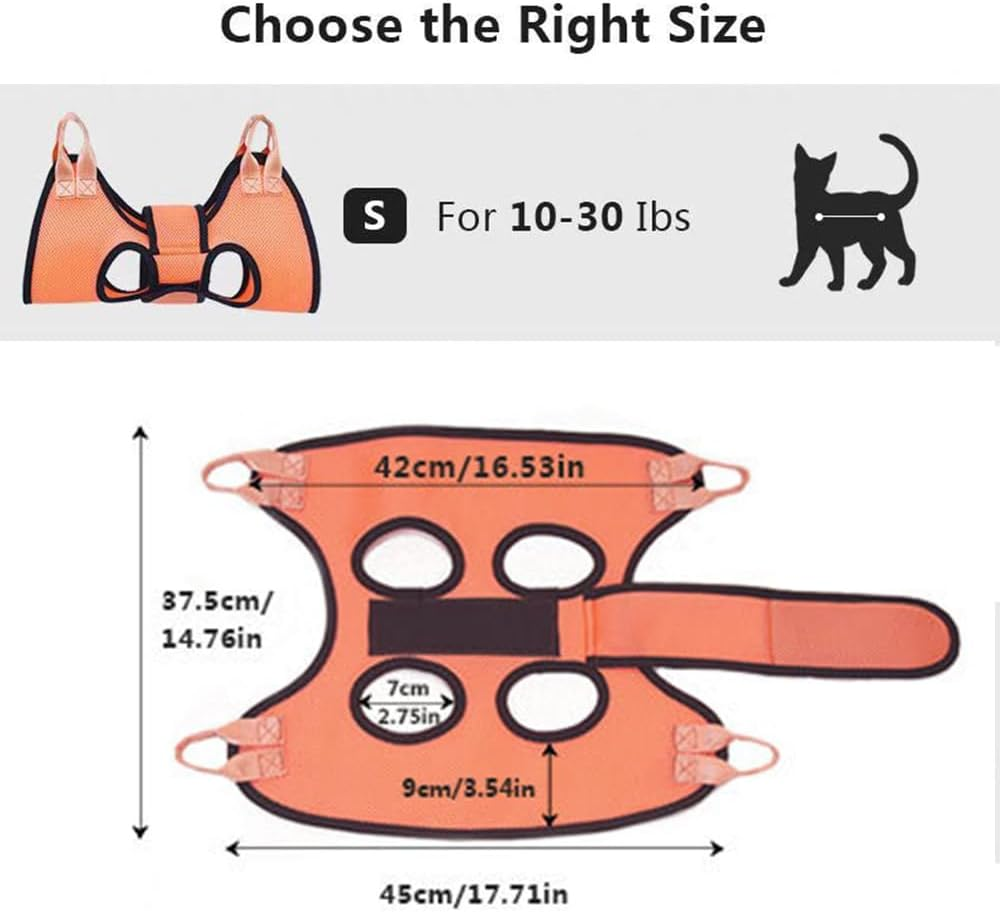 Pet Grooming Hammock Cleaning Nail Clipping Stabilizing Cats and Dogs image number 3