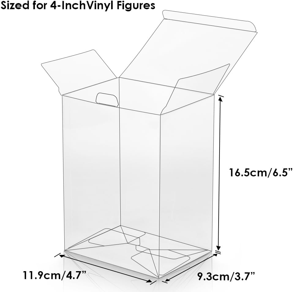 Baskiss 20 Pack Protector Case for Funko Pop 4 Inch Figures, Ultra Thick 0.5Mm Scratch Resistant PET Crystal Clear Heavy Duty Display Box, No Film to Peel, Scratch-Resistant and Waterproof (20) image number 4