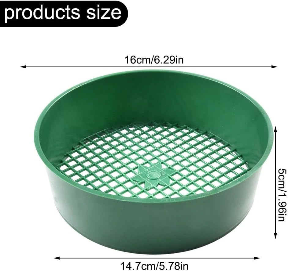 Garden Sieve Gardening Tools 2Pcs Garden Sieve Plastic Soil Sieve Filter Mesh Composy Soil Sand Stone Mesh Soil Sieve Nursery Tools Garden Supplies image number 1