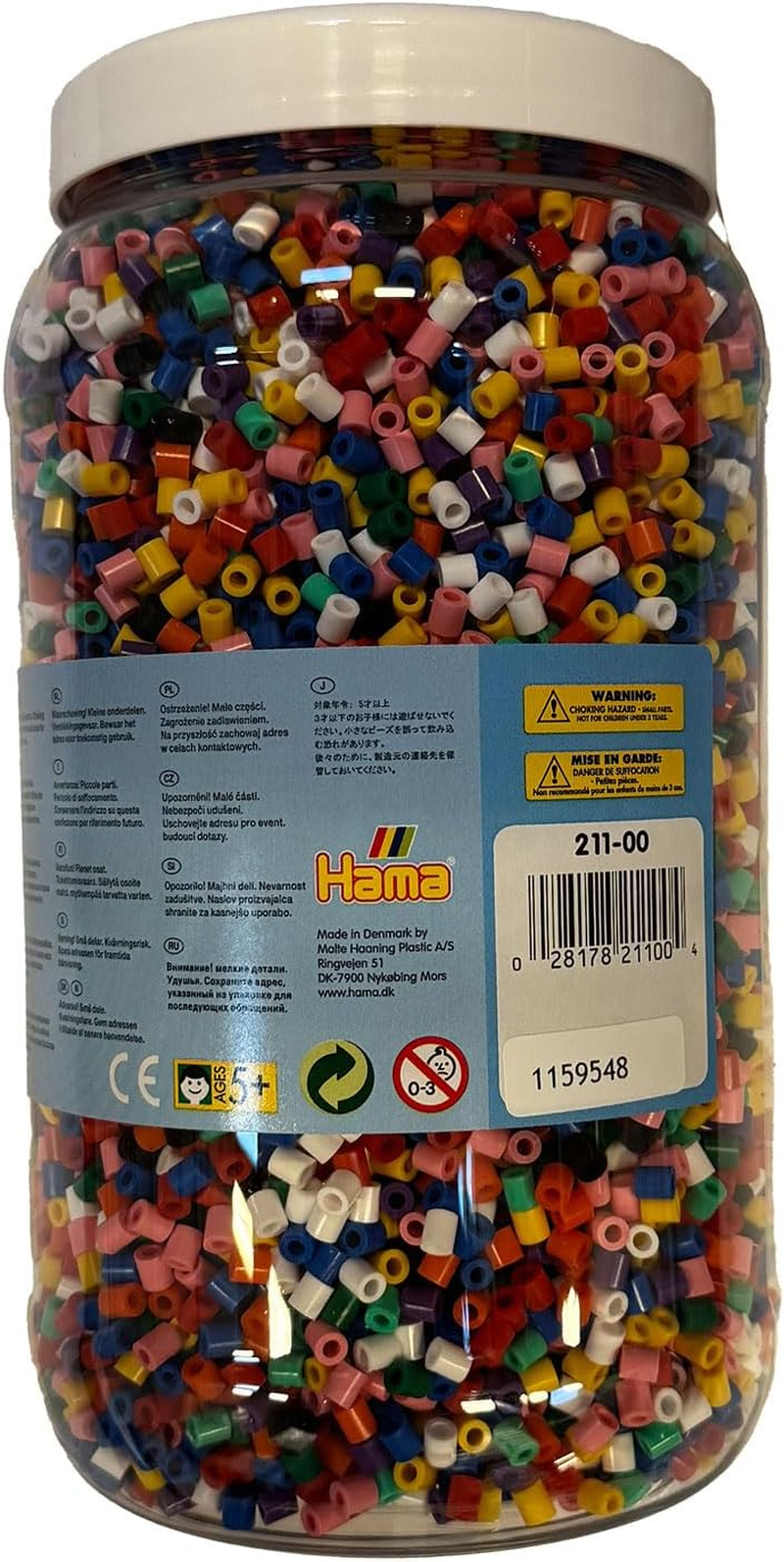 HAMA Bead Tub &ndash; 13,000 Bold Colour Beads | Large 5Mm Iron-On Fuse Beads for Kids Arts & Crafts | Creative DIY Kit for Fine Motor Skills & Learning Colours | Ages 5+ image number 3