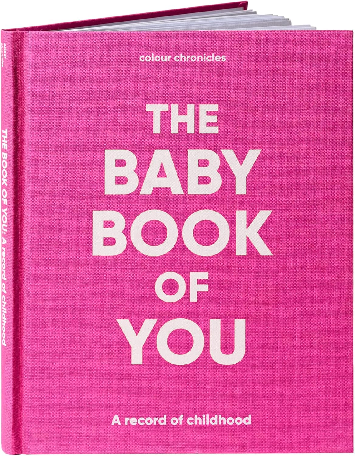 Baby Memory Book | Capture the Joy of the First Year in This Forever Keepsake | Unique Gift for Expecting Parents | 8" X 10&rdquo; Scrapbook | 96 Pages | Cloth Covered Hardback Baby Memory Journal &ndash; Blue