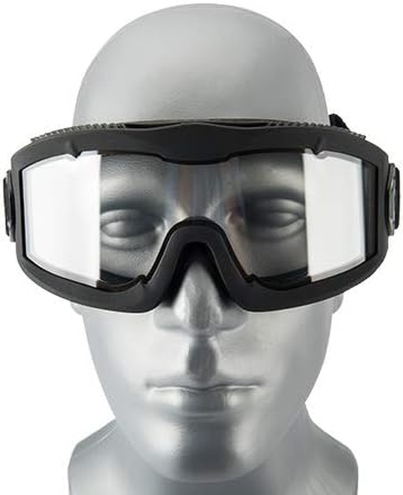 Lancer Tactical AERO 3Mm Thick Dual Pane Lens Eye Protection Safety Goggle System ANSI Z87 1 Rated Industry Standard Panel Ventilated W/Anti-Scratch Shield Fully Adjustable - Khaki image number 2