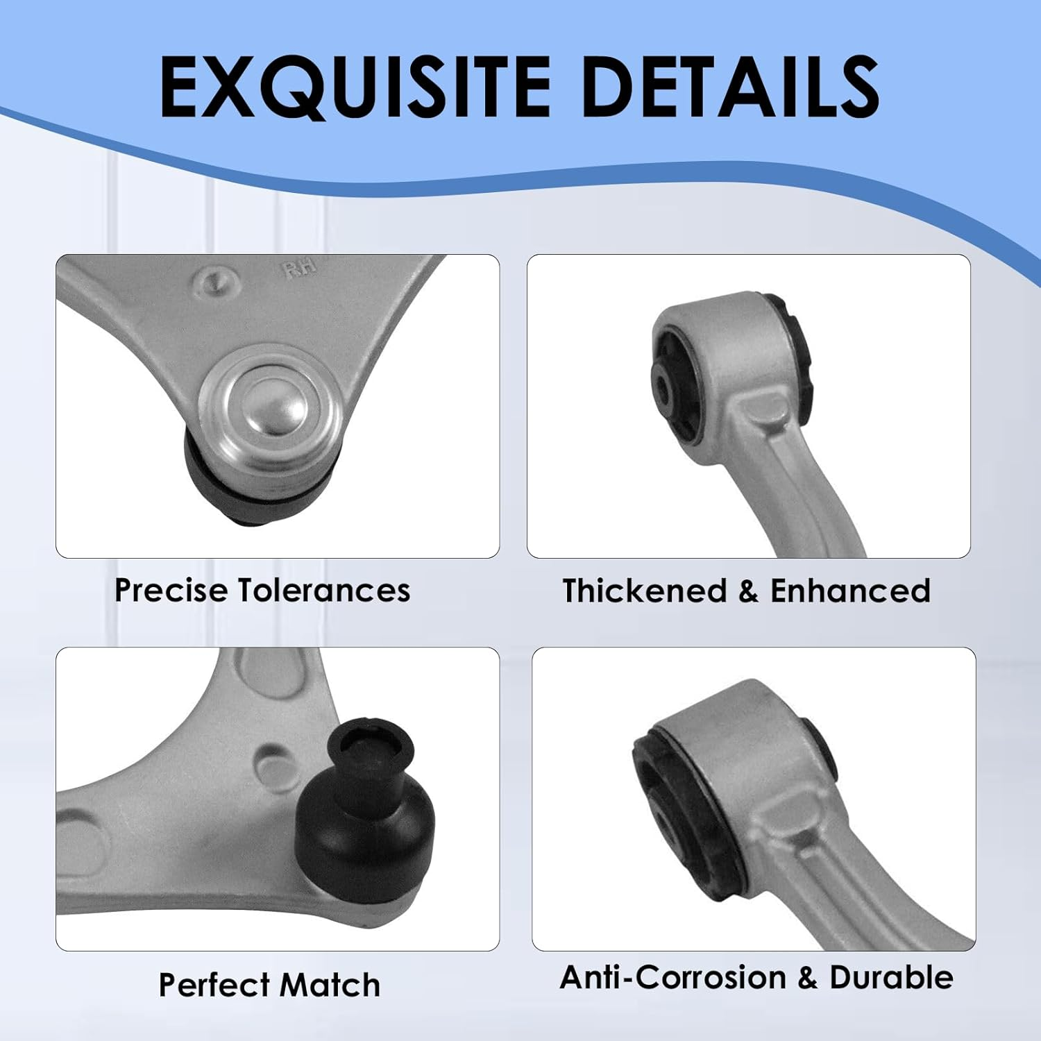 2 X Front Upper Control Arm with Ball Joint & Bushing Compatible with Ford Falcon FG FGX XT XR6 XR8 G6E 2008 2009 2010 2011 2012 2013 2014 2015 2016 Drive and Passenger Side Suspension Kit image number 3