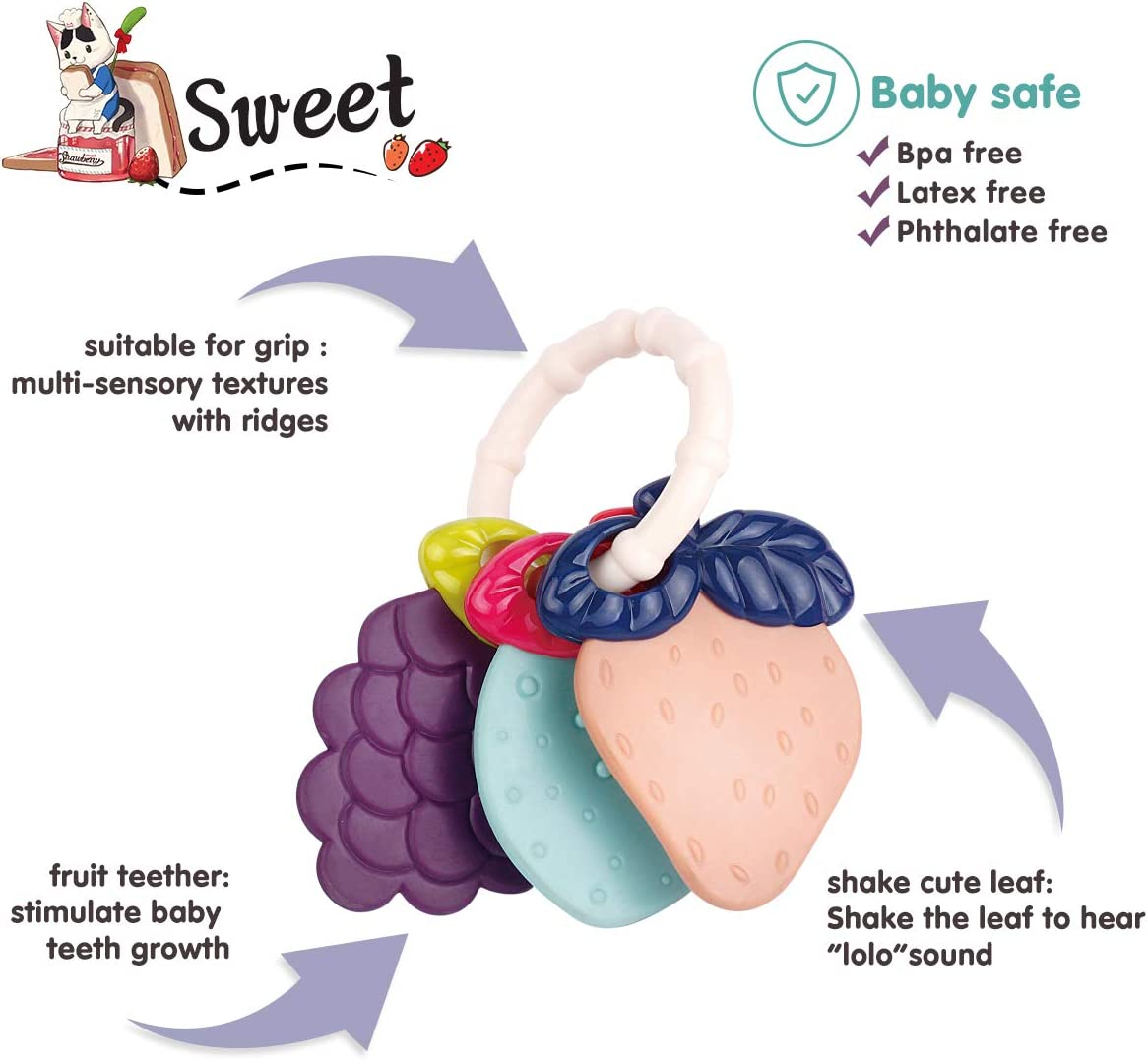 REMOKING Baby Toys 0-6 Months,8Pcs Baby Rattles Teething with Storage Box for Newborn Essentials,Newborn Infant Sensory Toys 3-6 6-12 Months,1St Birthday Shower Gifts for Baby Girls Boys image number 2