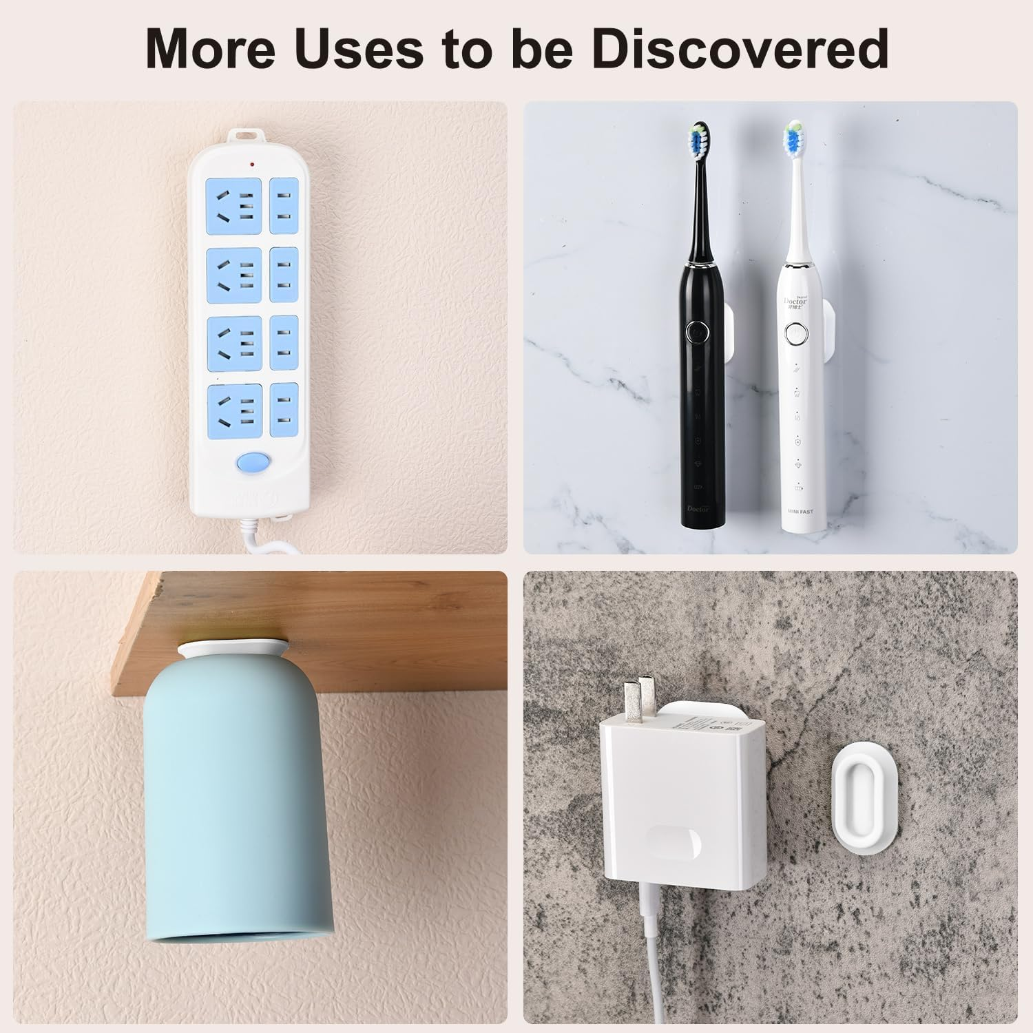 Magnetic Remote Control Holder Wall Mount 4 Pack Soft Silicone Remote Control Caddy with Strong Adhesive Remote Holder for TV, AC, Fan