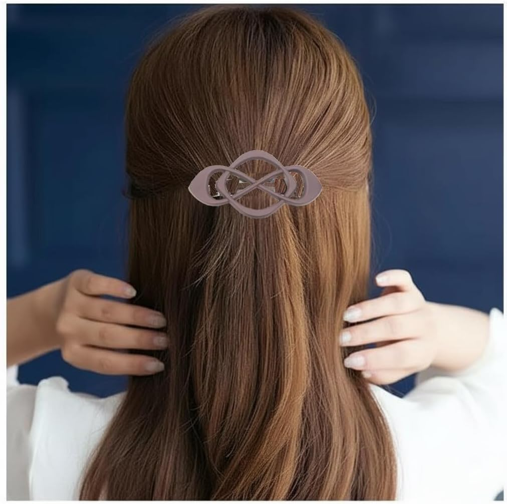 French Hair Barrettes for Women - 4 Pack Vintage Snap Hair Clips for Thick Hair, Elegant Retro Hair Accessories with Classic Design, Secure Hold Hair Clips for Women & Girls(Simple & Stylish) - Colora image number 2