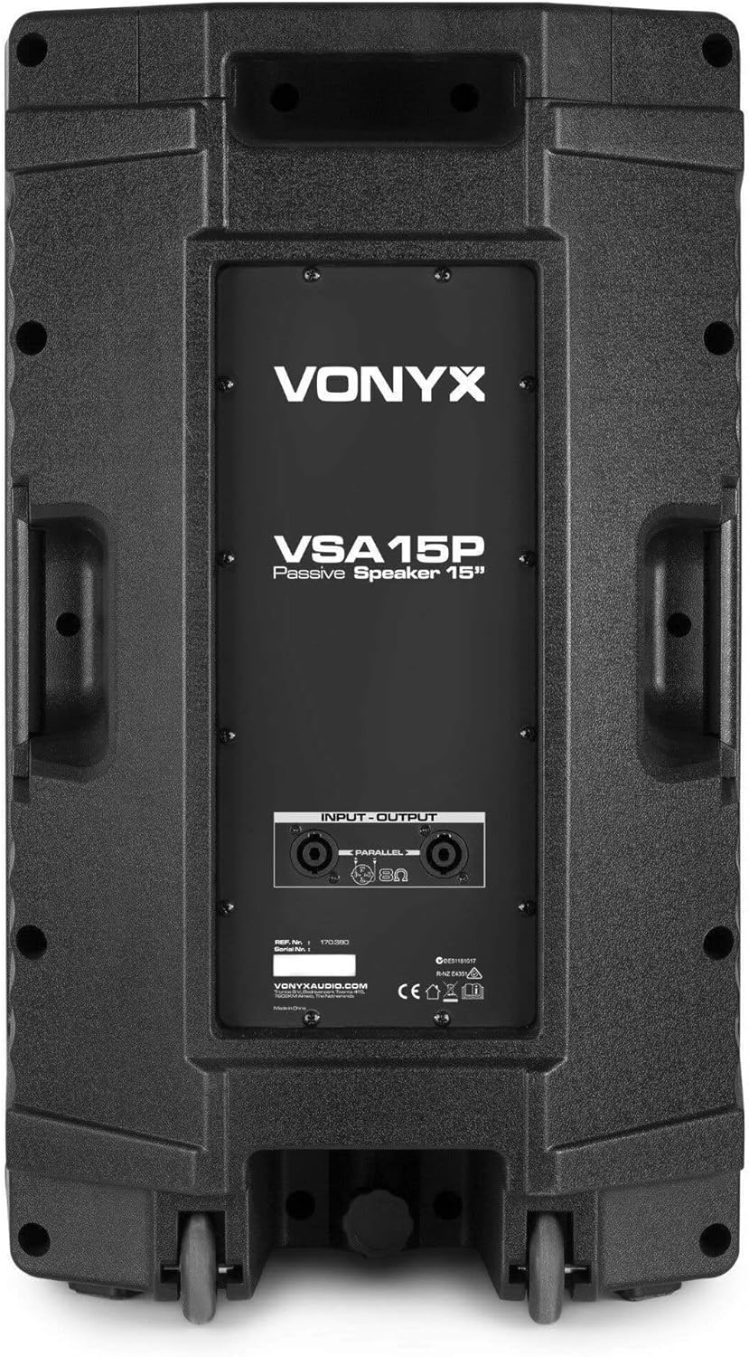 Vonyx VSA15P 15-Inch PA Speaker 2-Way with Built-In Passive Crossover 1000W Mobile DJ Sound Stage System image number 2
