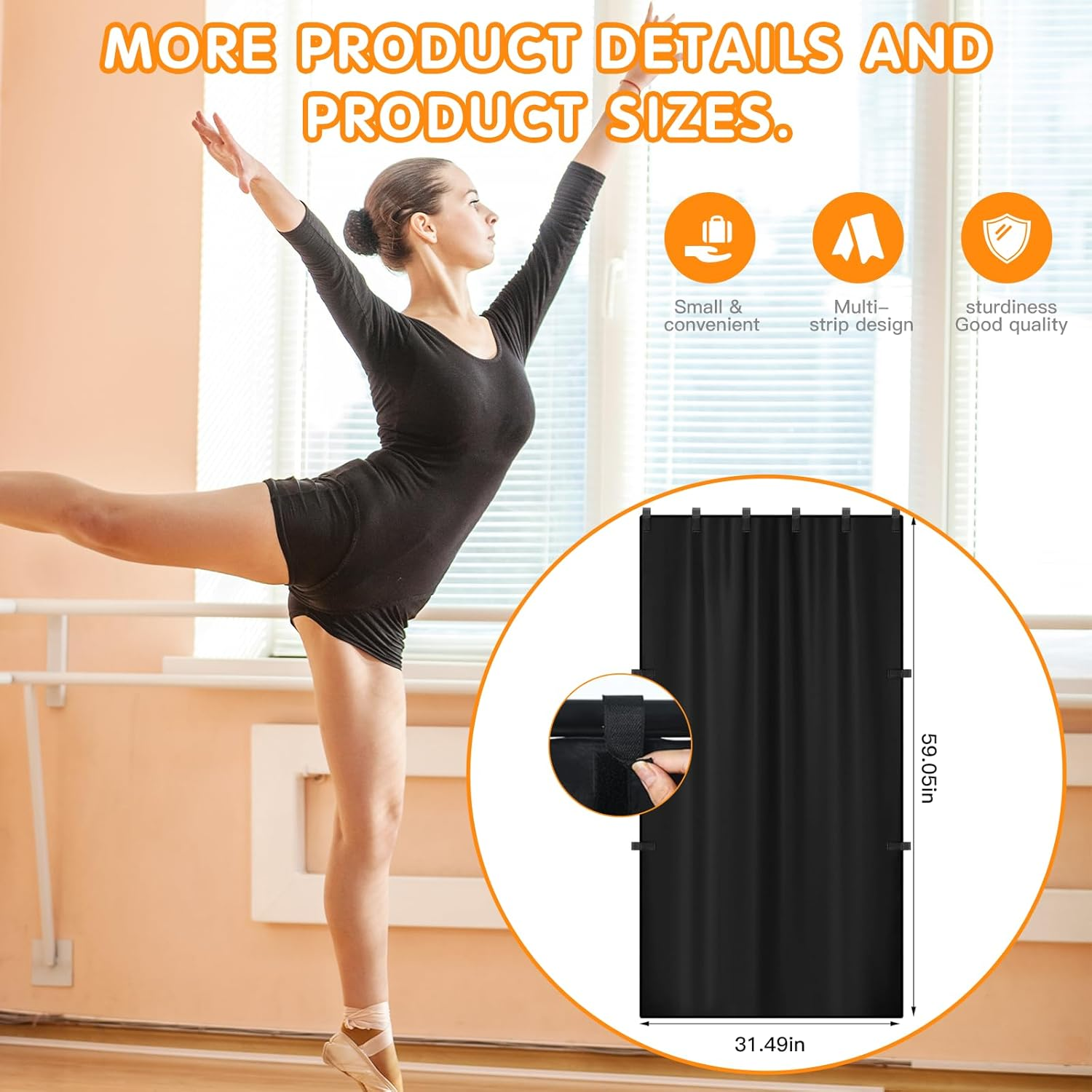 Privacy Curtain for Dance Bag,Portable Privacy Screen for Women Girl Competition Dance Bag,Changing Room for Rolling Dance Garment Bag Accessories,Camping 1 Pack image number 5