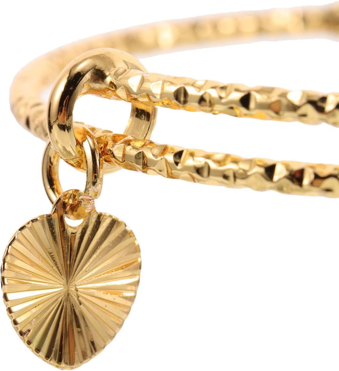 BESPORTBLE 2Pcs Baby Jewelry: Adjustable Baby Bangle Bracelet/Anklet for Infant Girls and Boys - Golden Plated Bangle for Birthday New Year - Infant Jewelry image number 2