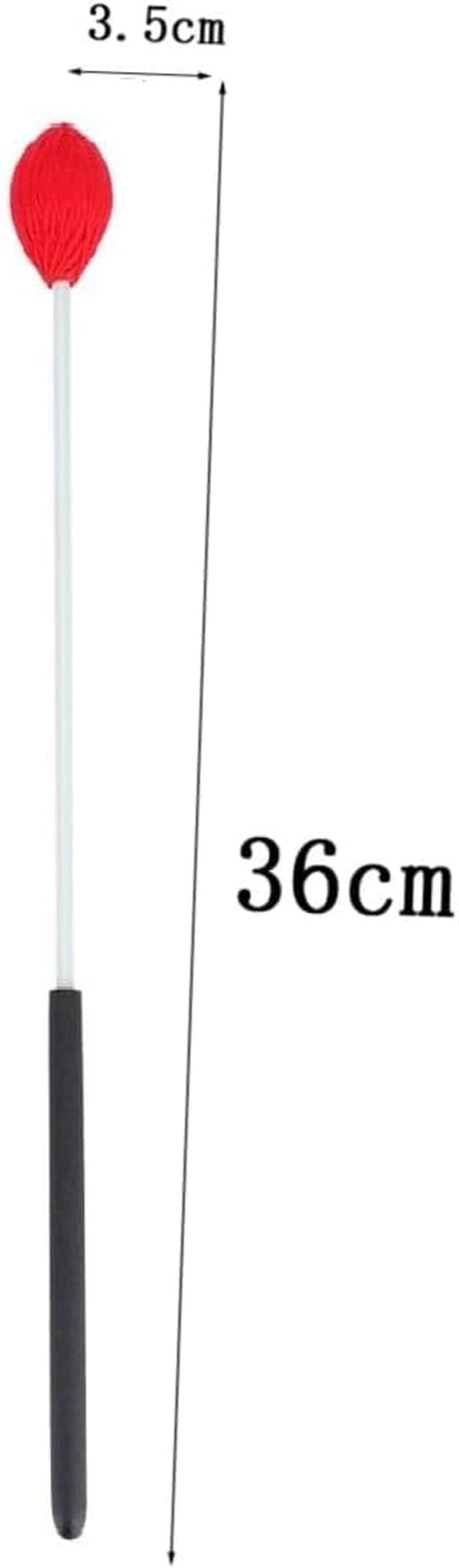 1 Pair Percussion Instrument Marimba Mallet, Yarn Mallets Accessories,Marimba Mallet Accessories, Outdoor Use Gavel Carillon Marimba Planet Puzzle Marimba Stick Keyboard Gavel Fiber Gavel (Red) image number 4