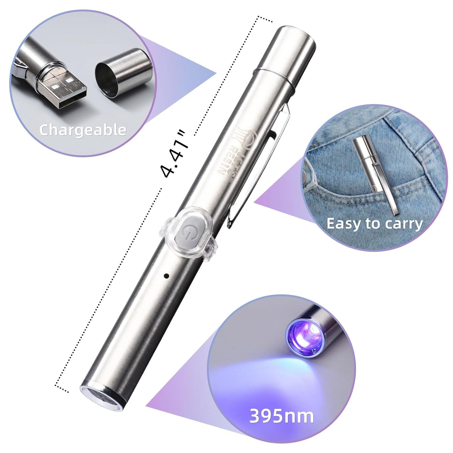 LET'S RESIN UV Resin Kit with Light, Bonding&Curing in Seconds, 30G UV Resin with Flashlight for Welding, Jewelry UV Glue Adhesive for Plastic Repair, Glass Light, Craft Decor image number 1