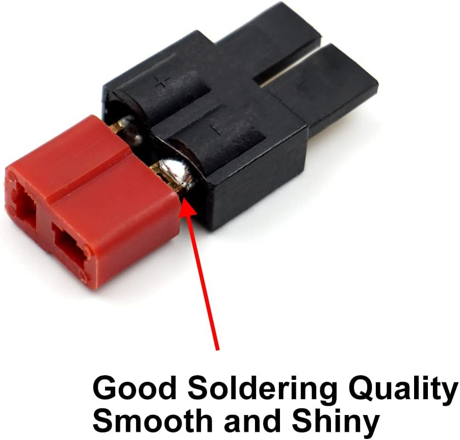 4 PCS Male and Female Deans T Plug to Connector Adapter Compatible with TRX Wireless Converter for RC Battery Charger Slash image number 2