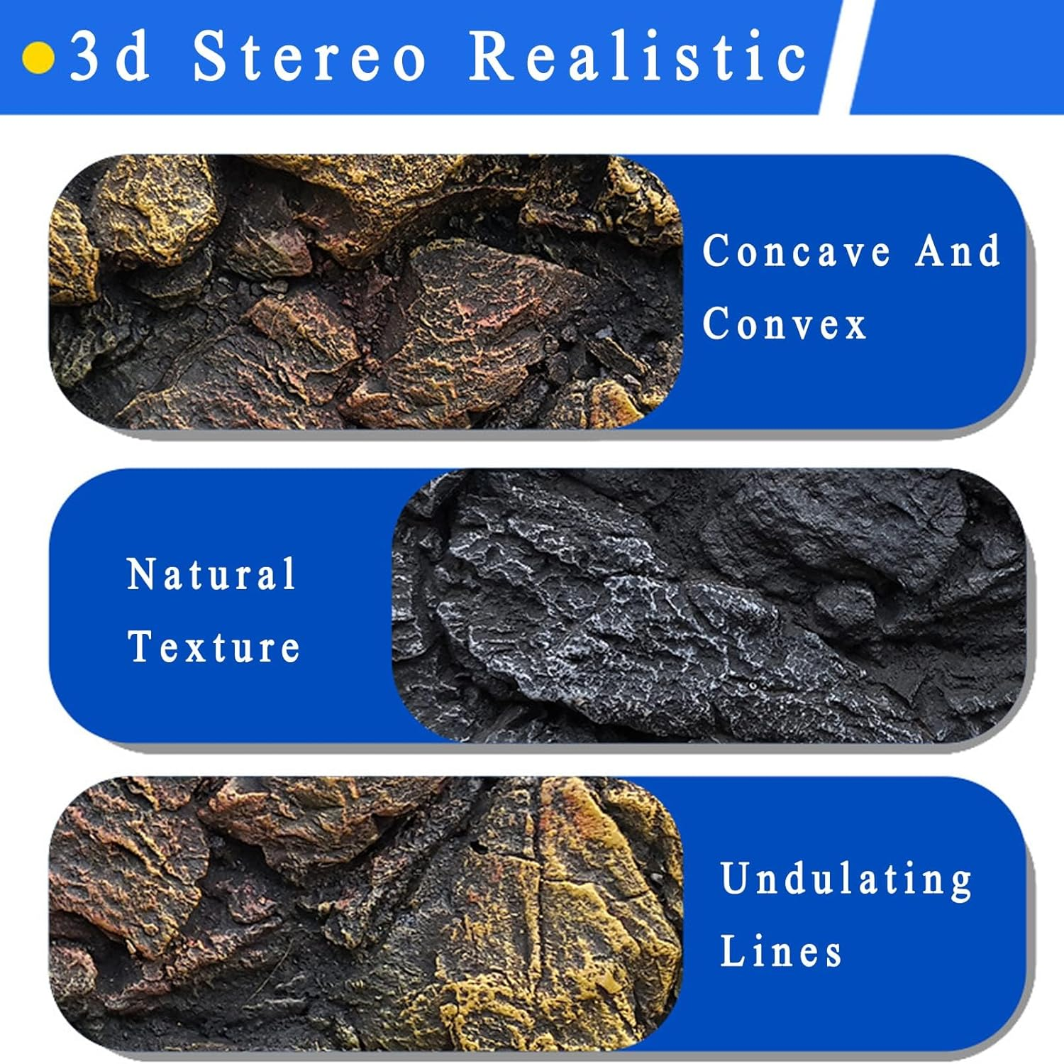 Hamiledyi Rock Terrarium Background Reptile Tank Backgrounds Snake Habitat Decoration Leopard Gecko 3D Wall Backdrop Aquarium D&eacute;cor Backgrounds for Lizards Bearded Dragons Tortoises Tree Frogs image number 4