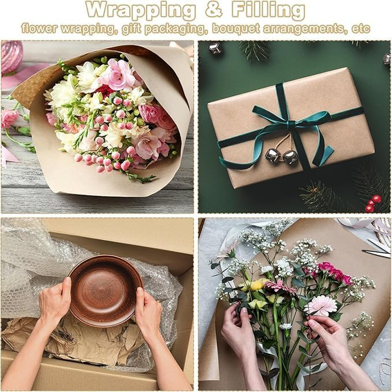 Brown Packing Paper,Art Craft,Kraft Roll for Moving Boxes Supplies,Gift Wrapping Bouquet Flower Paper,Poster Bulletin Board Paper,Arts and Crafts (30Cm*10M) image number 1