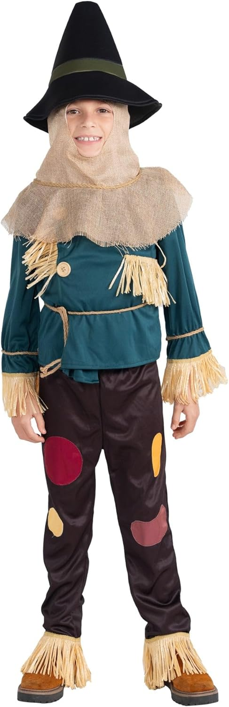 Dress up America Scarecrow Costume for Kids - Pumpkin Scarecrow Set for Boys image number 3
