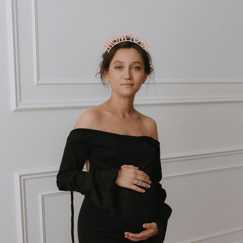 Rhinestone Headband Mom to Be Crown for Baby Shower Mommy to Be Gifts for 1St Time Mom Pregnancy Gifts for Women Mom to Be Gifts for Mothers Day Birthday Gifts for Best Friend Wife Mom to Be Crown
