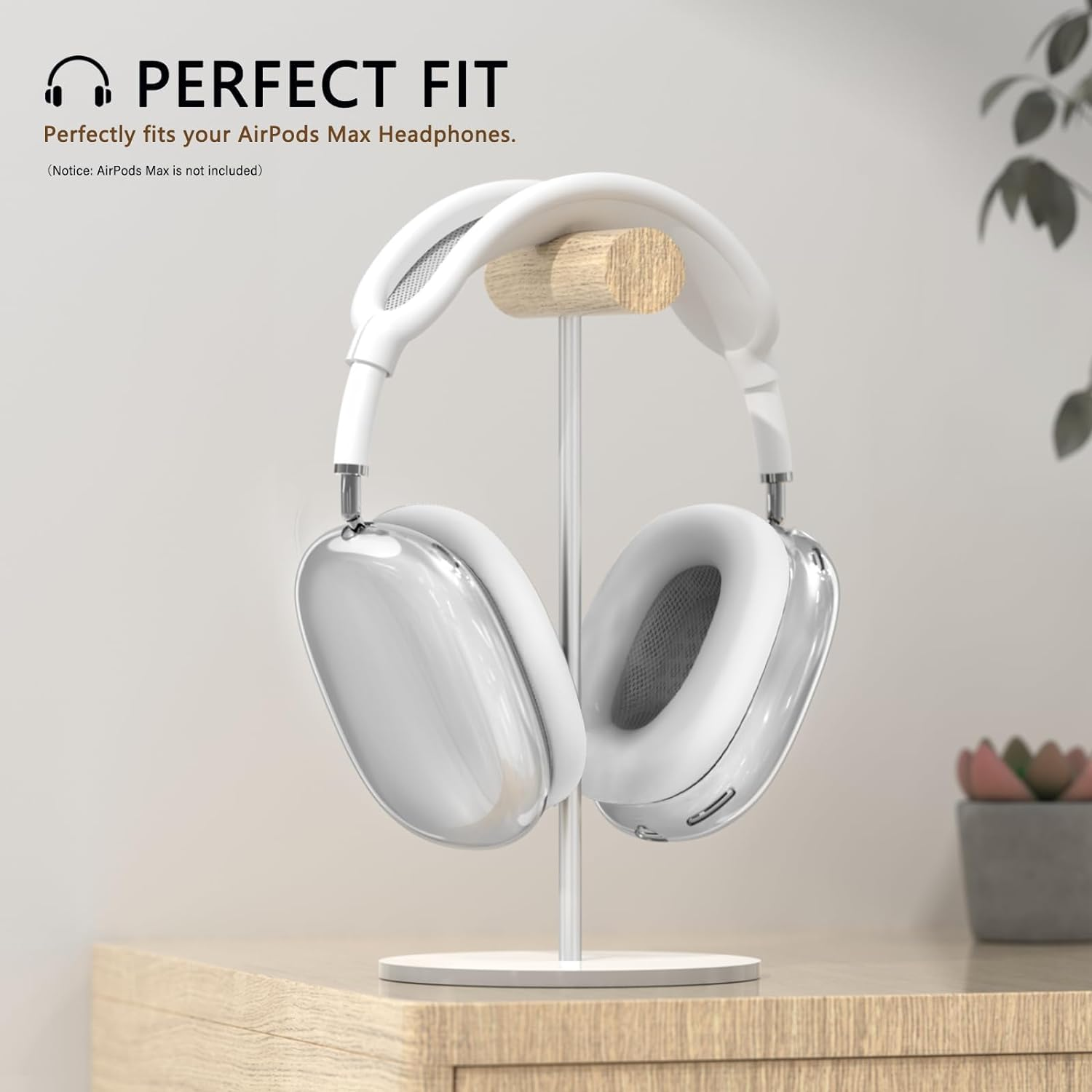 Silicone Case Cover for Airpods Max Headphones, 3In1 Clear Soft TPU Ear Cups Cover/Ear Pad Case Covers/Headband Covers for Airpods Max (Clear) image number 1