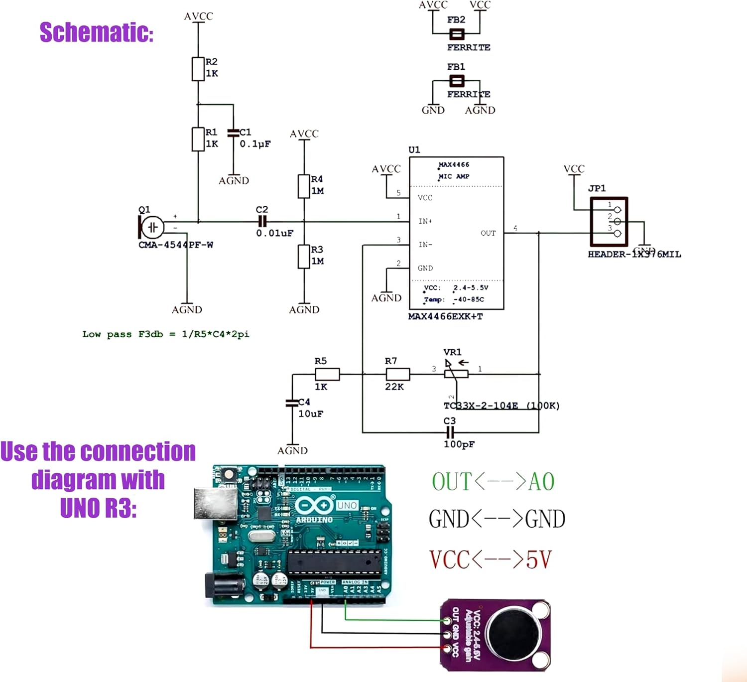 A-DIGISHUO 3Pcs MAX4466 Electret Microphone Sensor Compatible with for Arduino Raspberry Pi ESP32 Sound Sensor Amplifier image number 1