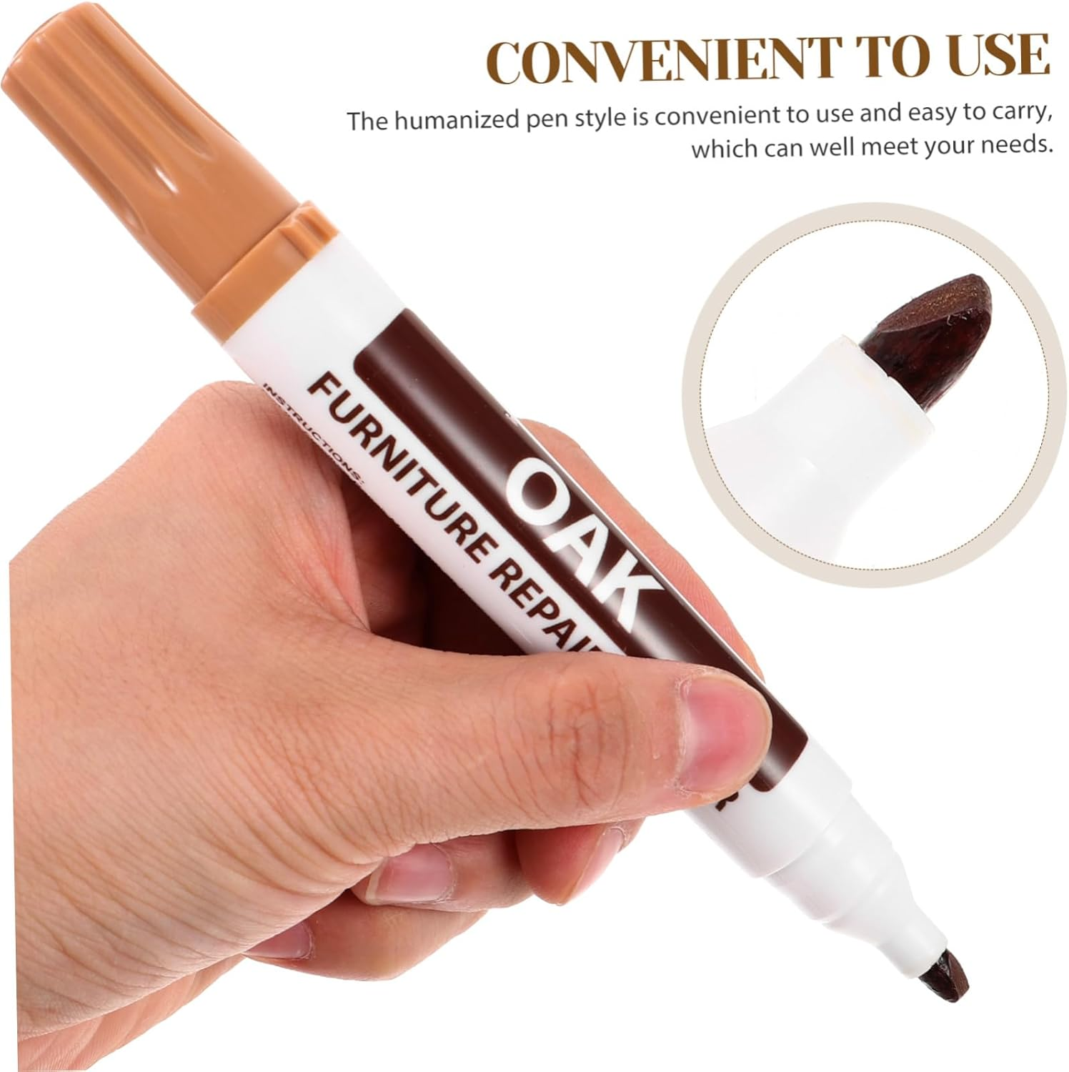 TIDTALEO Furniture Touch-Up Markers Wood Scratch Repair Paint Pen for Furniture Floor Repair Kit Multi-Function Paint Markers image number 1