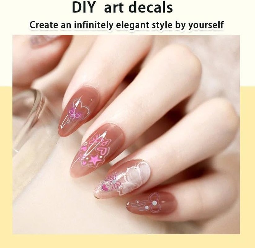 Heart Bow Nail Stickers for Women Girl Christmas Birthday Gifts for Daughter Granddaughter Valentine'S Day Gifts for Girlfriend Gf Star Christmas Manicure Decorations for 2