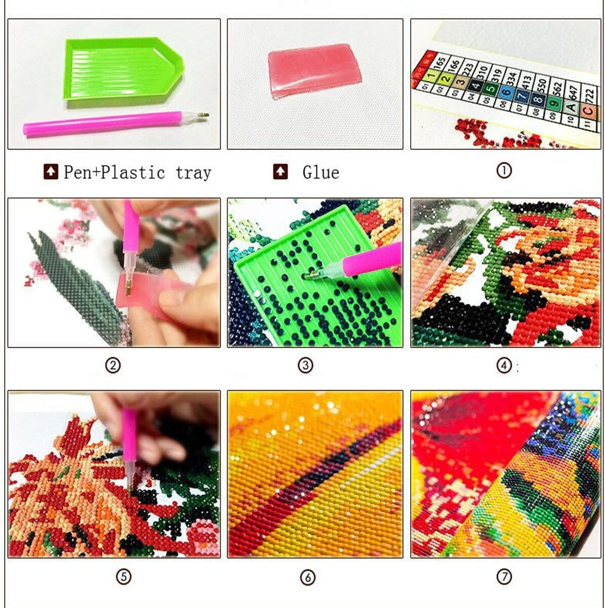 JININQ Diamond Art Painting Kits 5D DIY Diamond Art Painting Kits for Adults Diamond Dots Diamond Art Kits Diamond Gem Art Crafts for Home Wall Decor DIY Gift-12X16Inch (Girl)