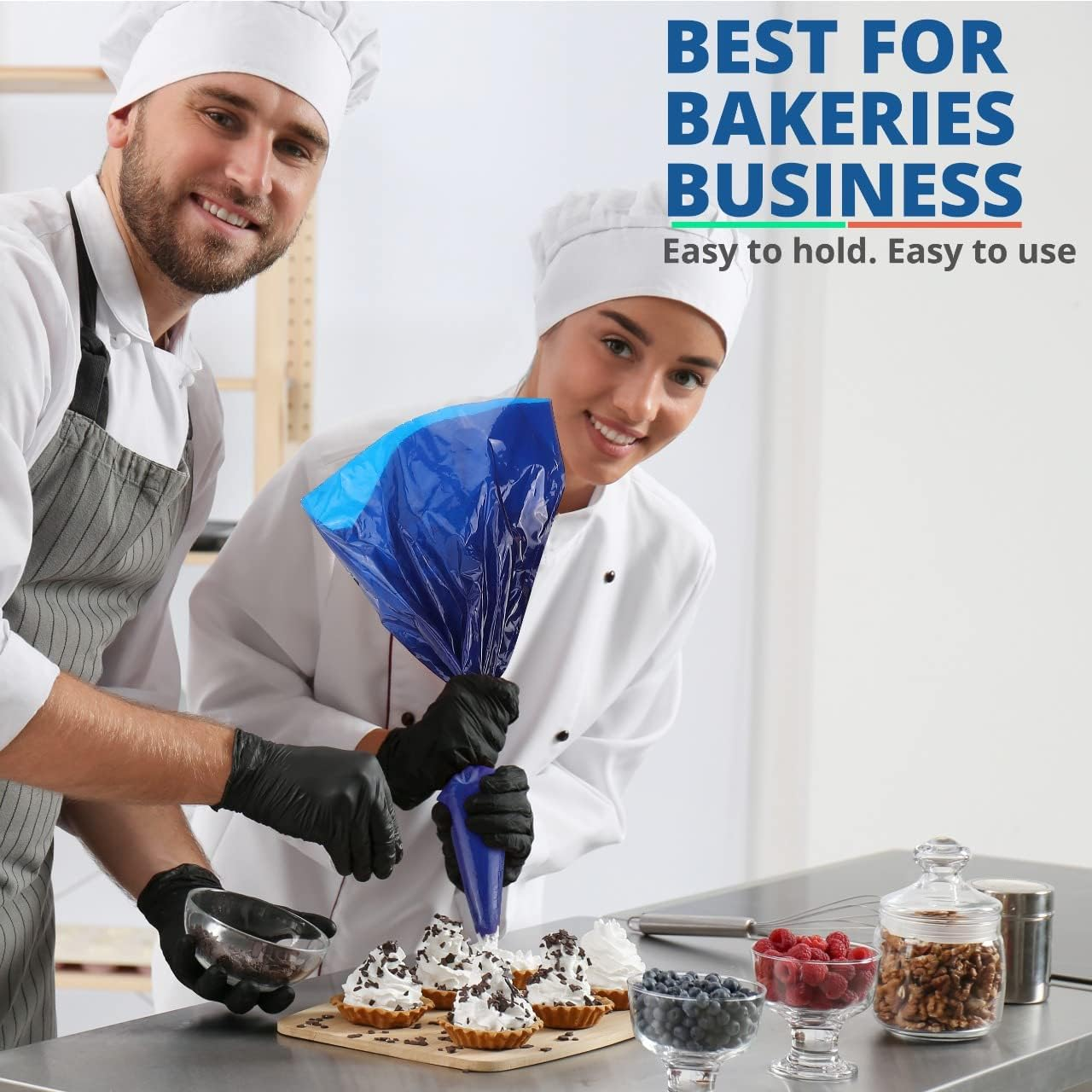 Treat Story Large Disposable Piping Bags - 21-Inch, Easy-To-Use Thick Icing Bags for Cake and Dessert Decorations, Non-Bursting Material, Non-Slip Grip - Pack of 22 image number 1