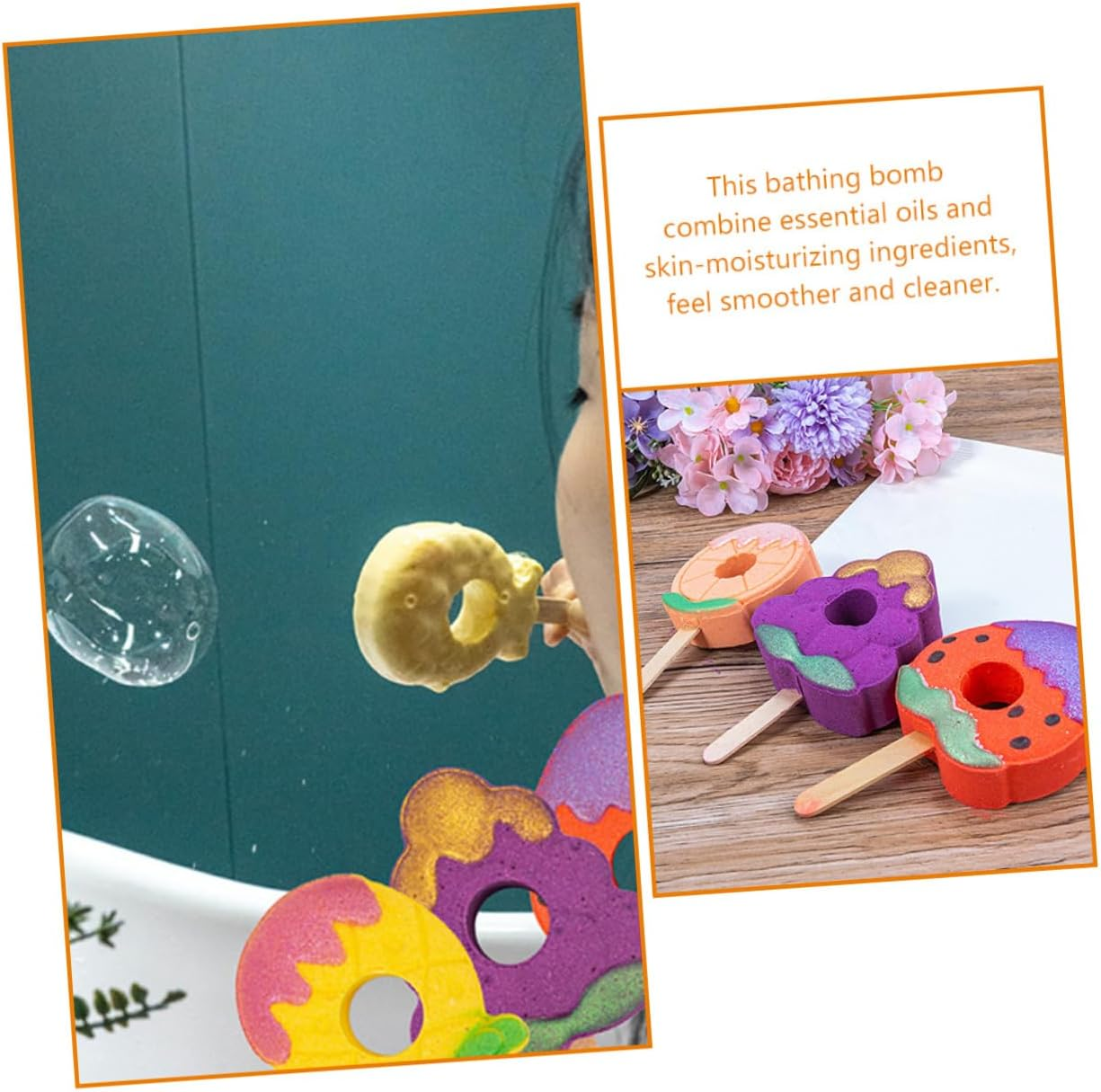 SEWOART 4Pcs Multi-Function Bath Salt Bomb Fragrance Travel Bath Salt Bomb for Smooth Hydrated Skin image number 6