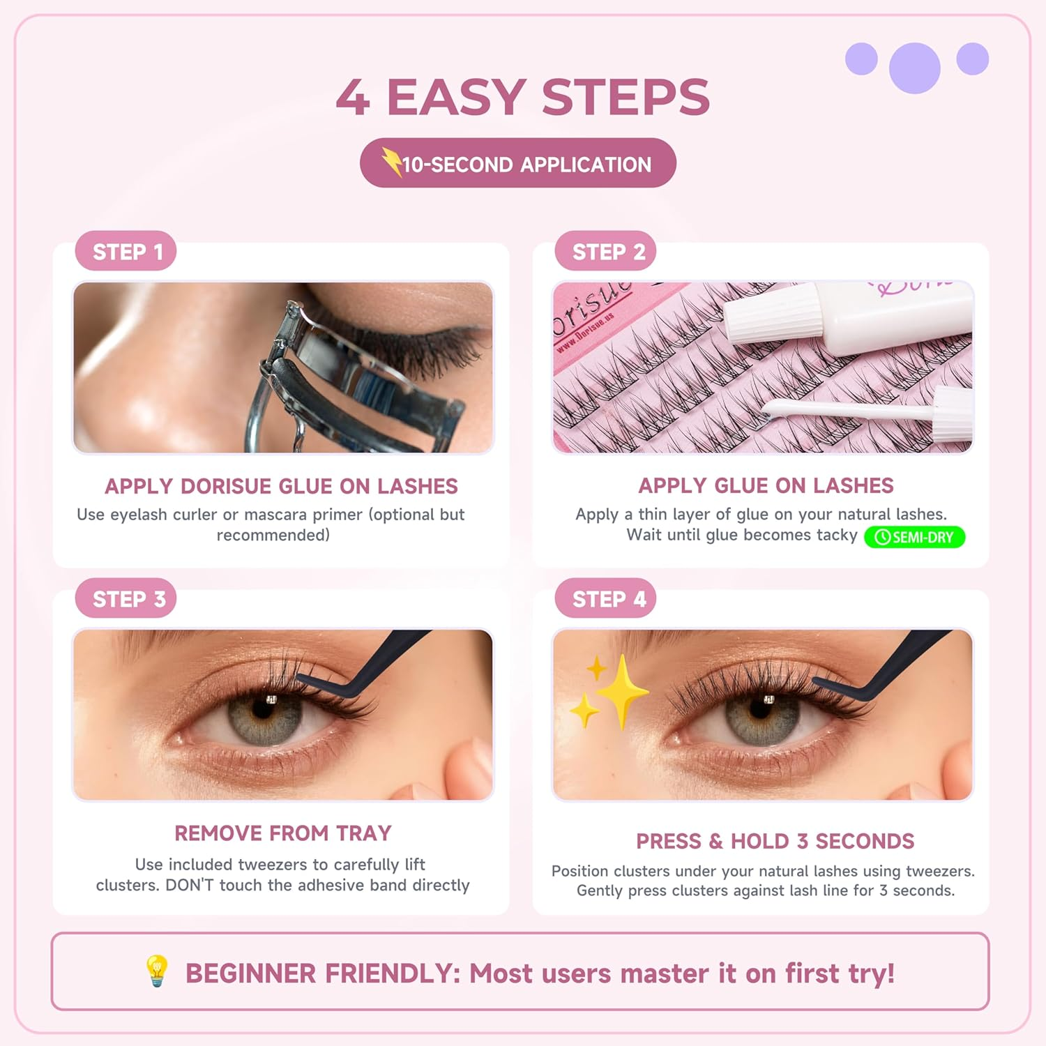 Luxury Mini Lash Application Kit - Premium Precision Tweezers & Professional-Grade Compact Adhesive, High-End Tools for Discerning DIY Lash Artists image number 3