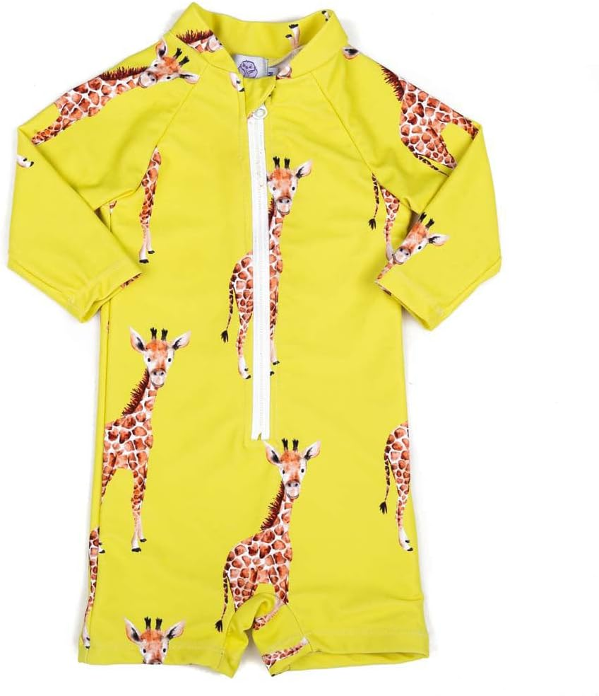 Unisex Long Sleeve Zip Swimmers UPF50+ | Hand-Painted Print | Baby & Kids Swimwear | Australian Brand image number 5