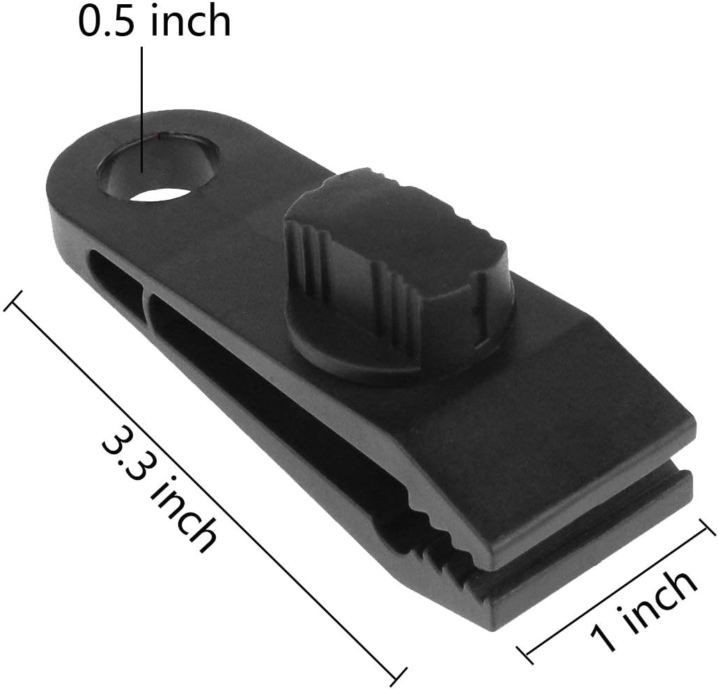 Henglisam Tarp Clips, Heavy Duty Lock Grip, Clamps Withstand 60Mph Strong Wind Fit for Awnings, Outdoor Camping, Caravan Canopies, Car Covers, Swimming Pool Covers (10 Pcs)