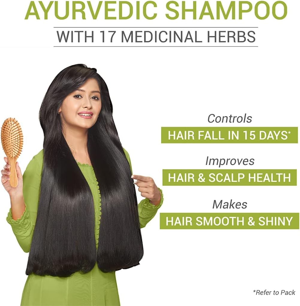 Sesa Ayurvedic Medicinal Shampoo for Hair Fall & Dandruff, Bhringraj + 16 Herbs, Paraben Free, 200Ml