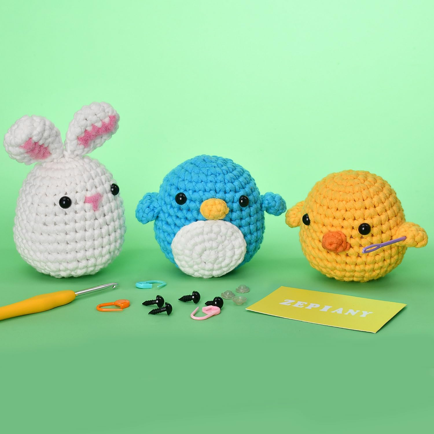 Crochet Kit for Beginners, Crochet Animal Kit, Beginner Crochet Kit Crochet Kits with Step-By-Step Video Tutorials image number 6