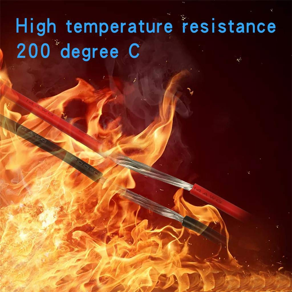 BNTECHGO 14 Gauge Silicone Wire Ultra Flexible 20 Feet High Temp 200 Deg C 600V 14 AWG Silicone Wire 400 Strands of Tinned Copper Wire Stranded Wire Model Battery Cable Black and Red Each Color 10 Ft image number 4