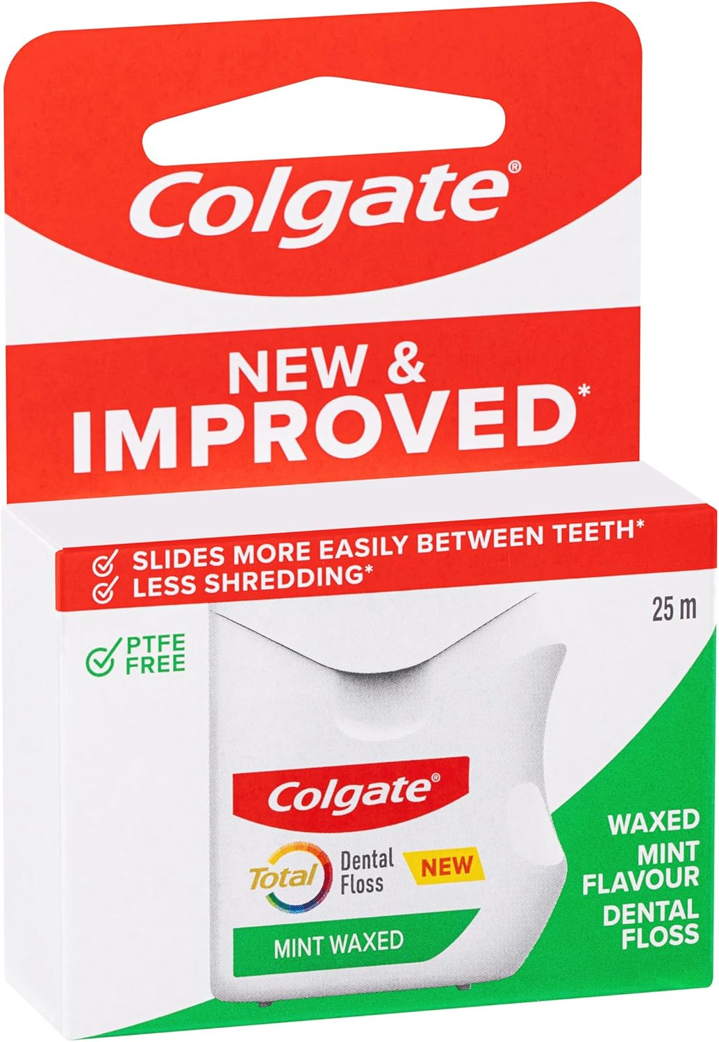 Colgate Total Mint Waxed Dental Floss, 25M, New & Improved*, Protects Gums & Helps Prevent Tooth Decay (Pack of 3) image number 3