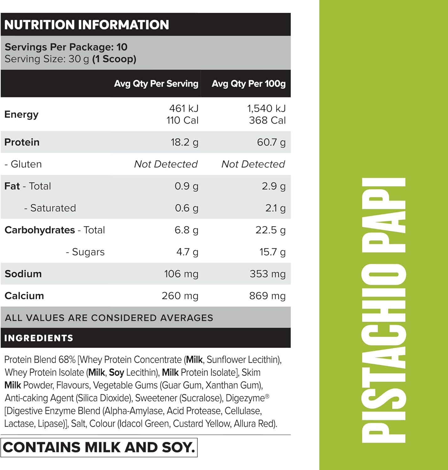 Muscle Nation Pistachio Papi Daily Shake 300G (10 Serves) image number 2