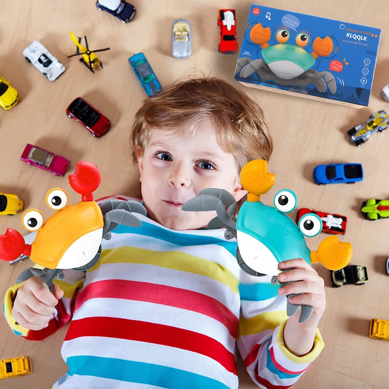 Crawling Crab Baby Toy| Infant Electronic Light up Crab Crawling Toys with Music and Lights for Kids | Baby Interactive Toys | Electronic Pet Toys for Boys and Girls Learning image number 3