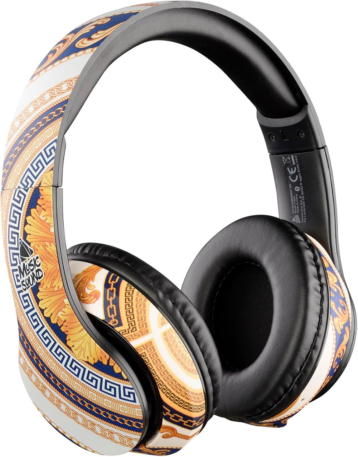 Music Sound | Bluetooth Headphones around | On-Ear Bluetooth Stereo Headset with Retractable Headband - Control Keyboard on Headset - 20 Hours Autonomy - 2 Hours Charging - Fantasy Palm Tree