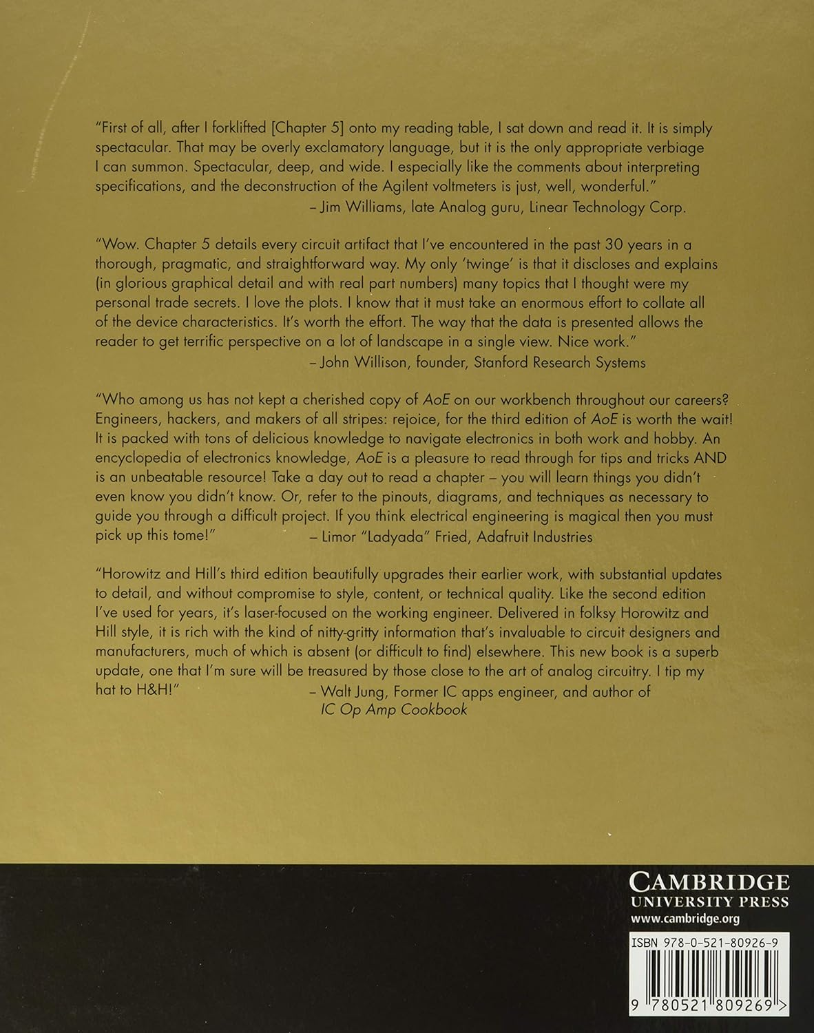 Cambridge the Art of Electronics - Hardback - 30 March 2015 image number 1