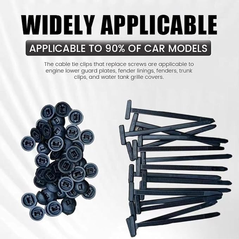WEZCHUGHAOL 200Pcs Nylon Cable Ties with Buckles, Self-Locking UV Resistant Zip Tie Holders,Car Auto Fixing Repair, Multipurpose Fasteners for Organizing Securing Wires, Cables, Tools image number 6