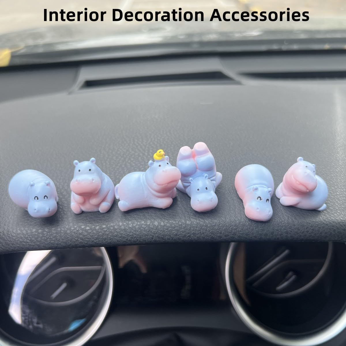 Car Rearview Mirror Accessories, Hippo Dashboard Decor, Ornament, Interior Decoration Accessories for Car Rearview Mirror and Dashboard, Funny Ornament Gifts image number 3