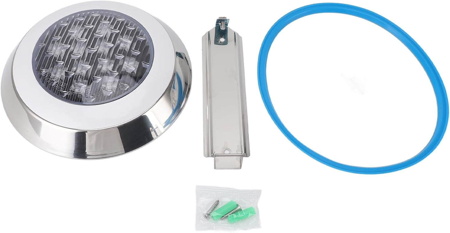 TOPINCN Recessed Submersible Pond Light Safe Underwater Lights for Pool, Hot Tub - Stable Performance (12W)